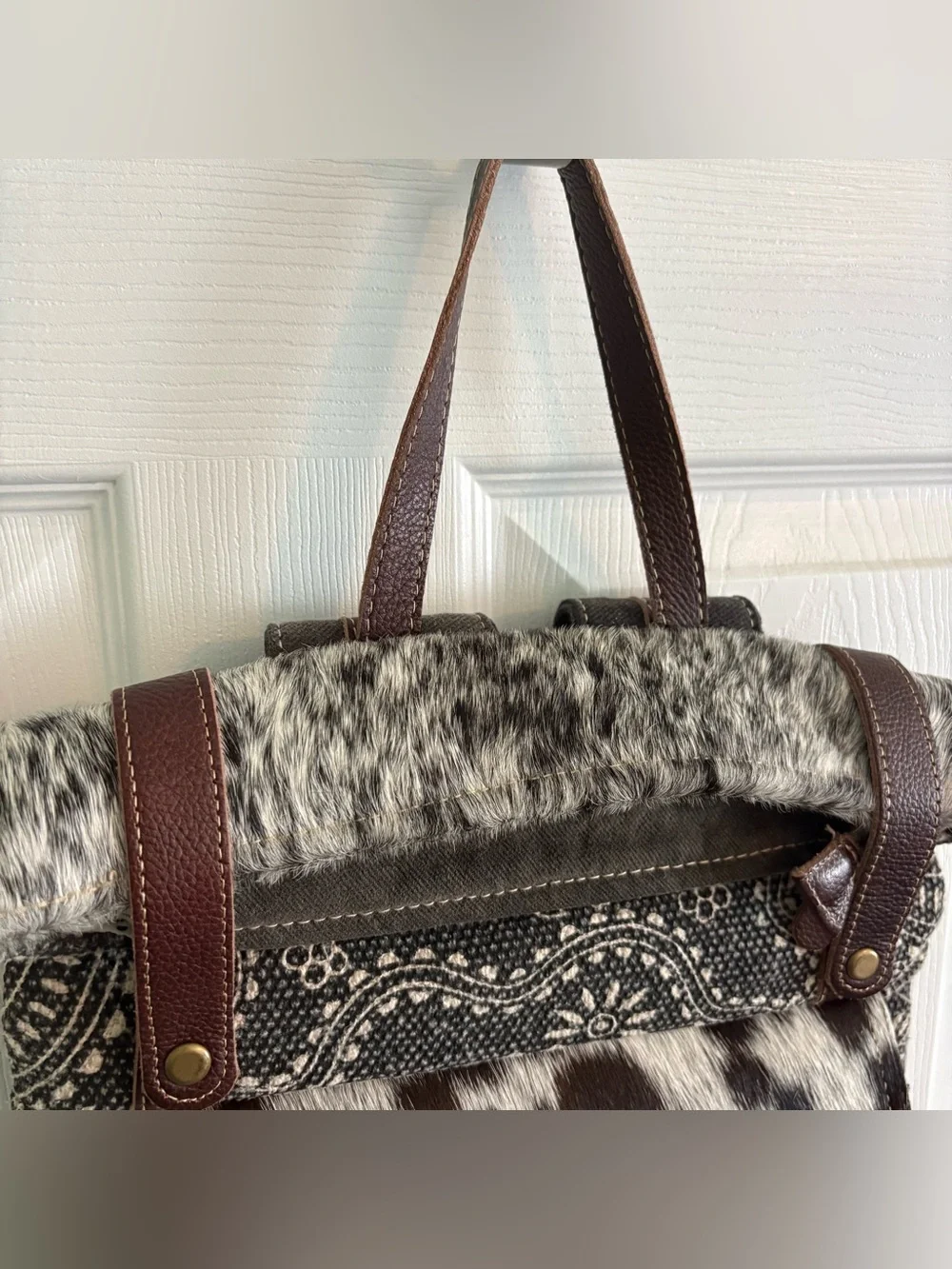 Myra Bag western Vibe with Me Hairon Canvas Backpack leather Cowgirl